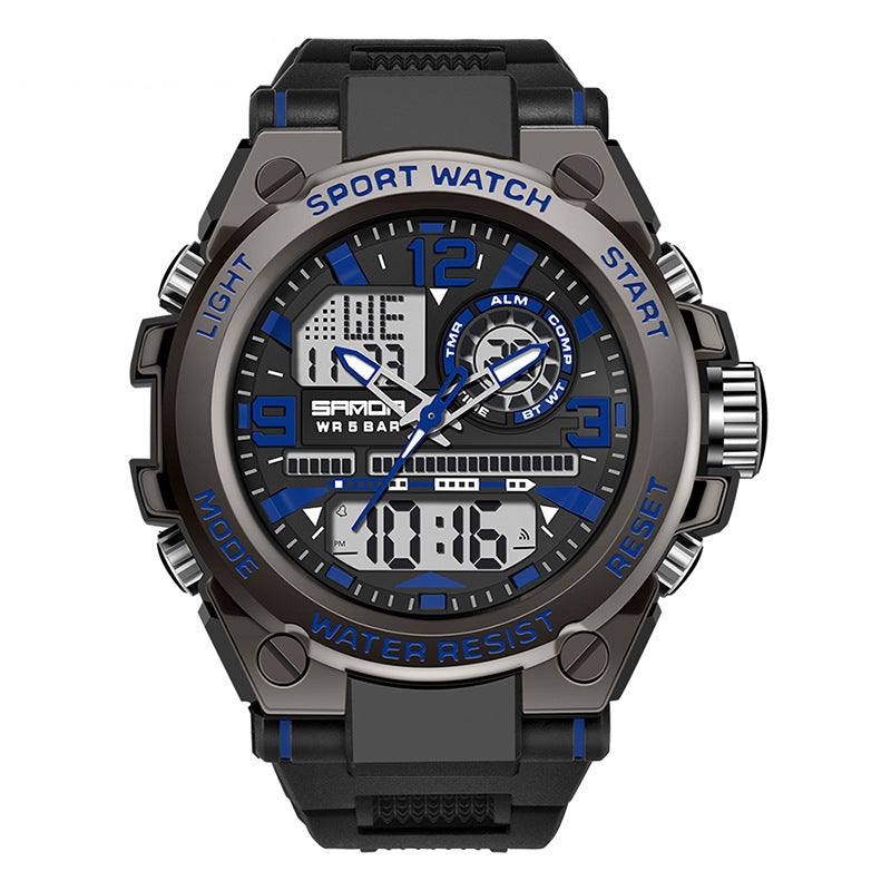Shock Resistant Waterproof Digital Watch with LED Night Light