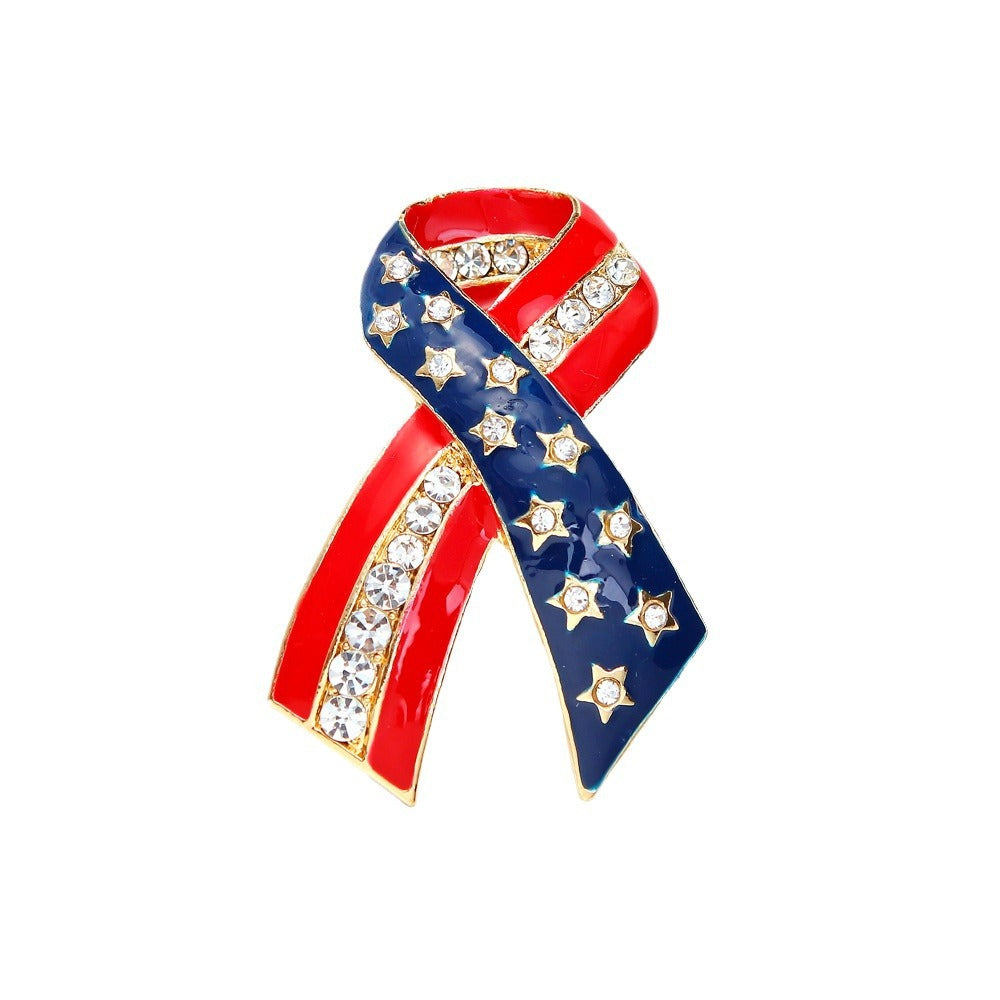 American Flag Scarf  Badge