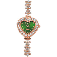 Thumbnail for Fashion Women Watches Luxury Rhinestone Heart Dial Quartz Watch Ladies Bracelet Wristwatches