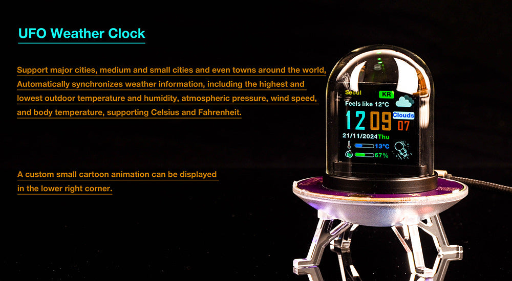 Nixie Tube Smart WiFi Cyberpunk Digital Table Clock