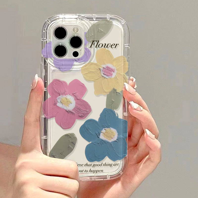 Oil Painting Flowers Protective iPhone Case