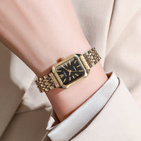 Thumbnail for Stainless Steel Strap Watch Women Luxury Gift Quartz Wristwatch Student Fashion Simple Square Quartz Watches