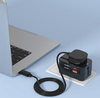 Thumbnail for Multifunctional adapter plugs adapter plugs with USB Type-C Port Universal Adaptor UK to EU Plug