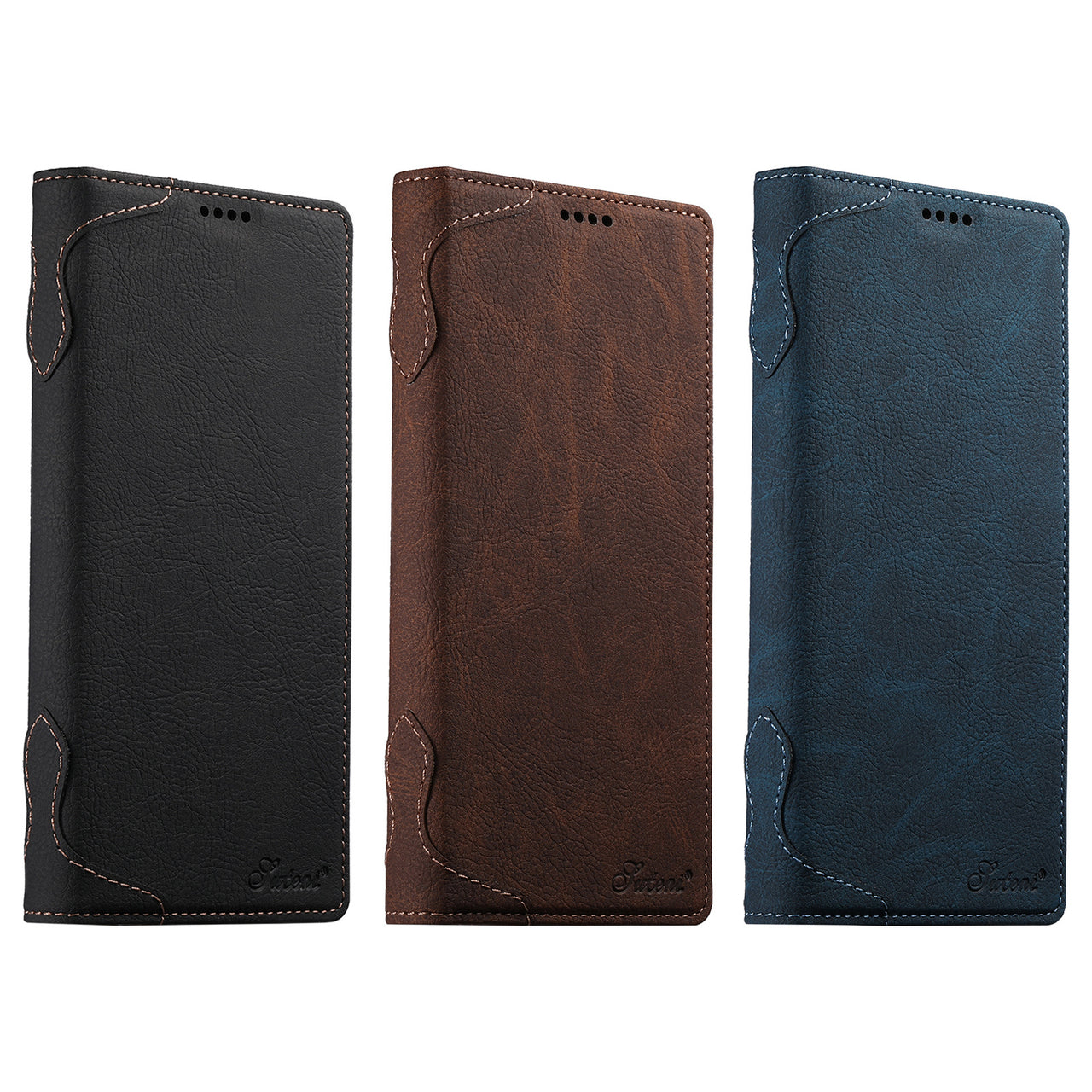 Faux Leather Flip Case with Card Holder, Stand and Magnetic Button for Samsung Galaxy S25 Ultra