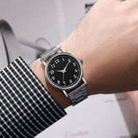 Thumbnail for Men Luxury Watches Quartz Watch Stainless Steel Strap Casual Bracele Watch
