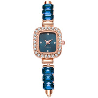 Thumbnail for Fashionable Ladies Quartz Watch Drawstring Square Sugar Insert Diamond Pull out Bracelet Style Women's Wristwatch