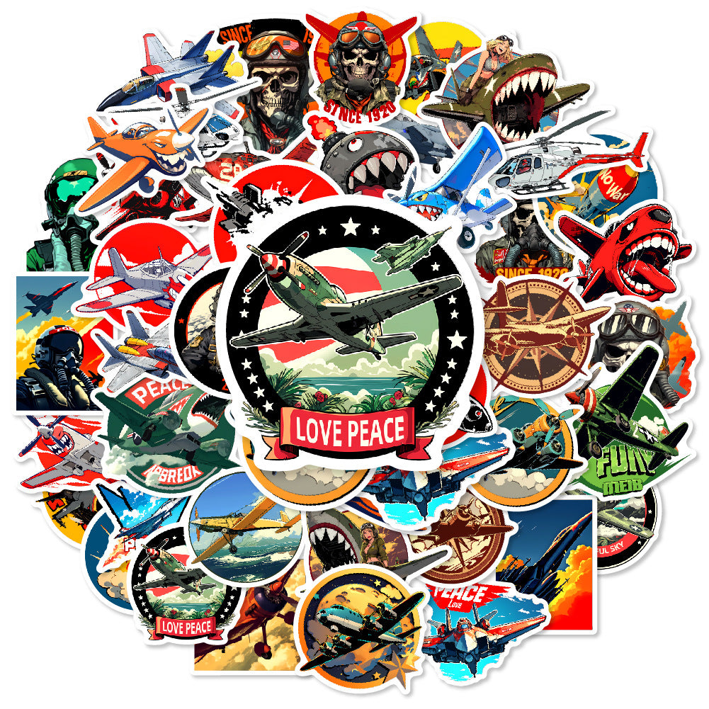 50 Pieces Fighter Military Suit B Stickers (Mixed)