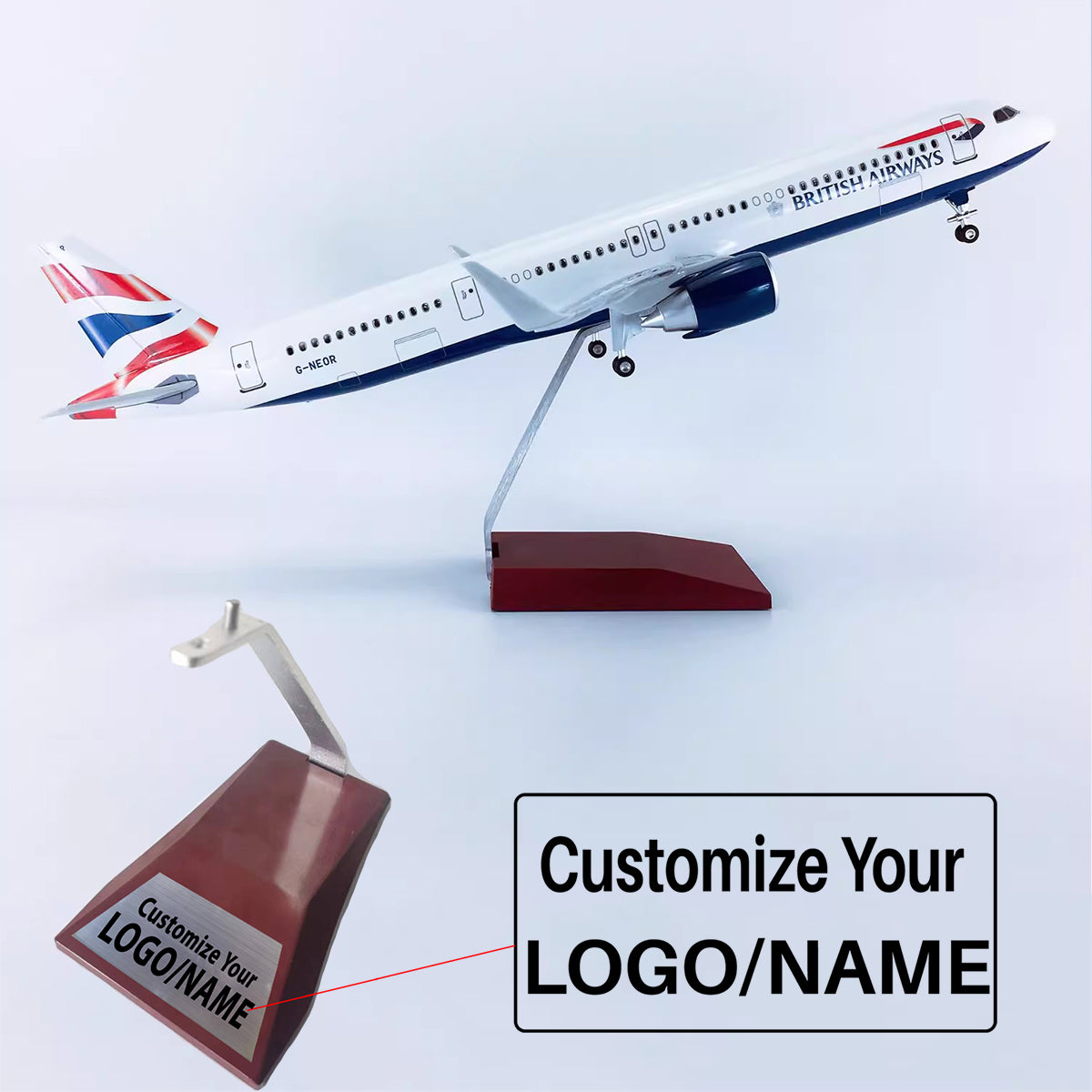 British Airways Airbus A321neo Airplane Model (Special 45CM)