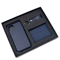 Thumbnail for Pebble Leather Phone Case For iPhone Keychain Card Holder Business Gift Set