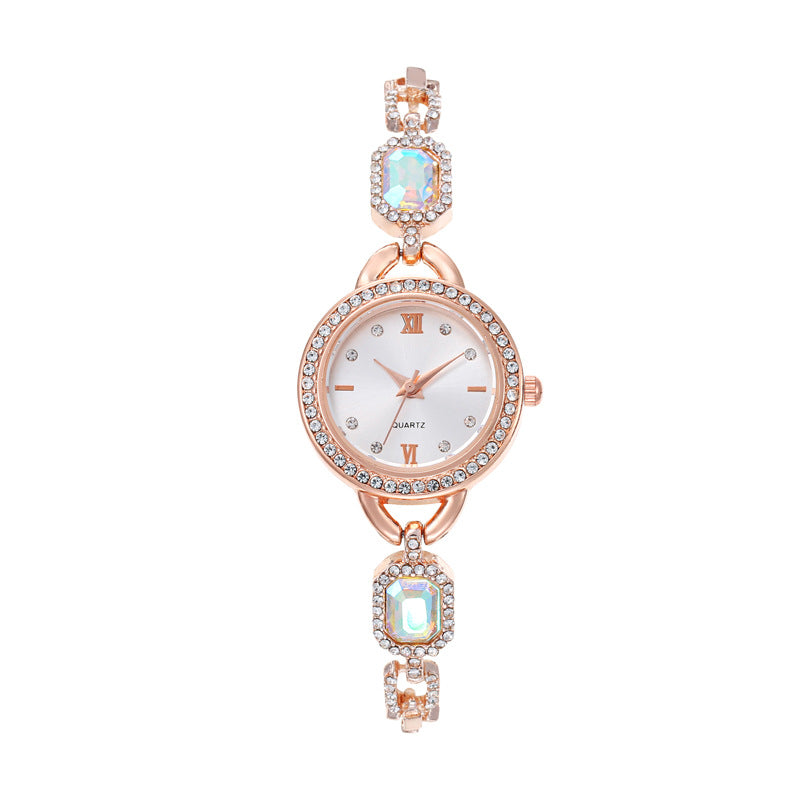 Simplicity Fashionable Gem Imitation Color Change Bracelet Women's Version Watch Small Size Quartz Wris