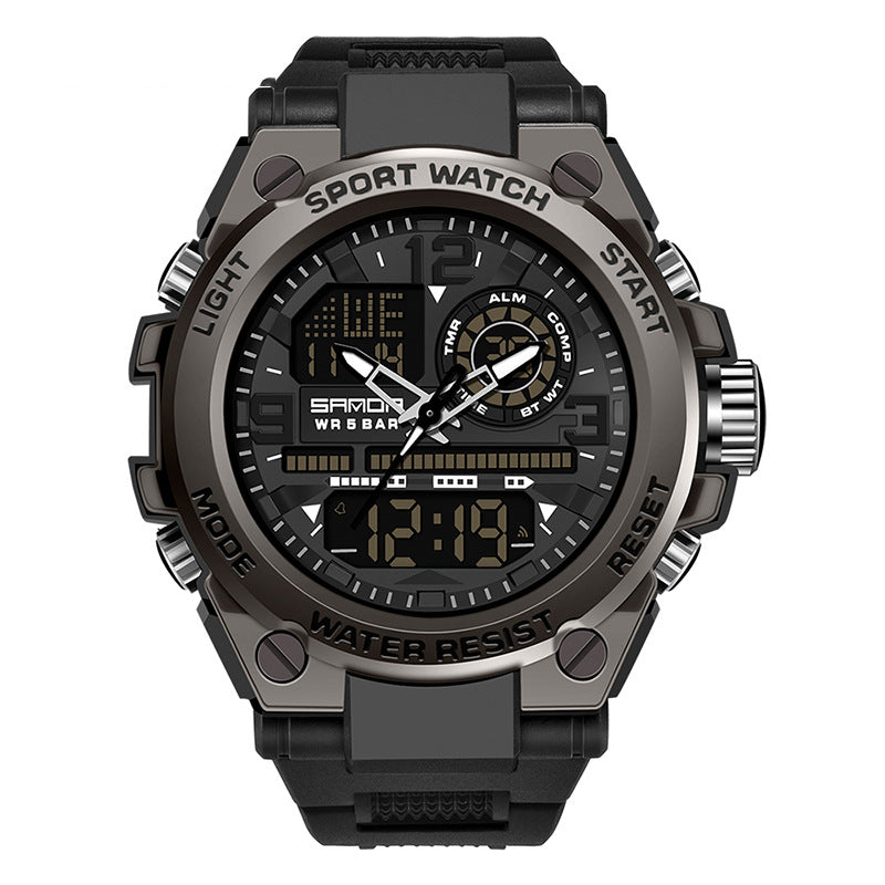 Shock Resistant Waterproof Digital Watch with LED Night Light