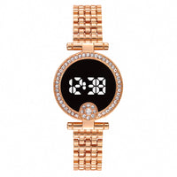 Thumbnail for LED Watch Unisex Electronic Wristwatch Diamond Embedded Quartz Wristwatch