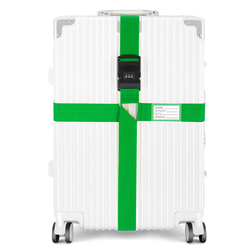 Nylon 3 Digits Password Lock Luggage Strap Cross Belt