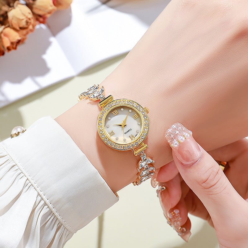 Mermaid Chain Light Luxury Diamond Bracelet Ladies Fashion Quartz Watches