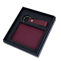 Thumbnail for Genuine Leather Cardholder Key Ring Gift Box Set