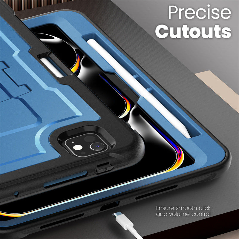 PC Shoulder Strap Shockproof Stand Tablet Cover (Silicon) for iPad Air