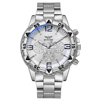 Thumbnail for Luxury Quartz Watch Classic Business Men Wristwatch Large Dial Alloy Steel Strip Blue Light Men's Quartz Watch