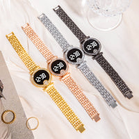 Thumbnail for LED Watch Unisex Electronic Wristwatch Diamond Embedded Quartz Wristwatch