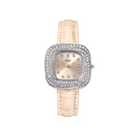 Thumbnail for Fashionable Minimalist Ladies' Square Quartz Watch Full Sky Star Leather Strap Black Business Style Women's Wristwatch