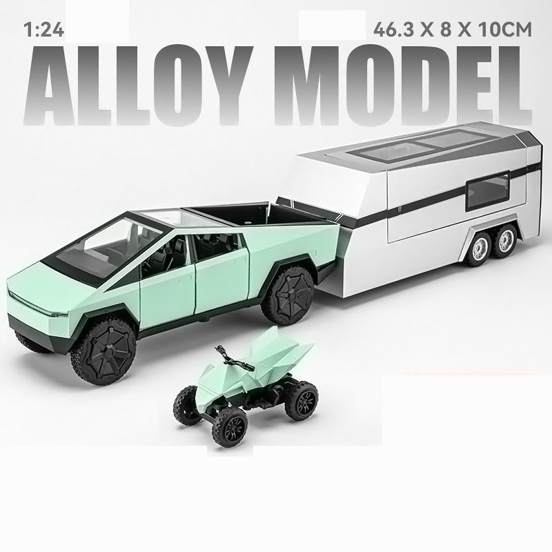 1:32 Telescopic Trailer Camper Alloy Model