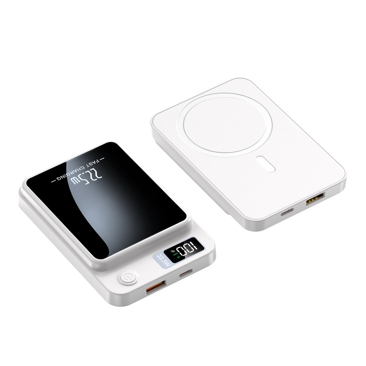 10000mAh Magnetic Wireless Power Bank: 22.5W USB-C, Foldable Stand, LED Display