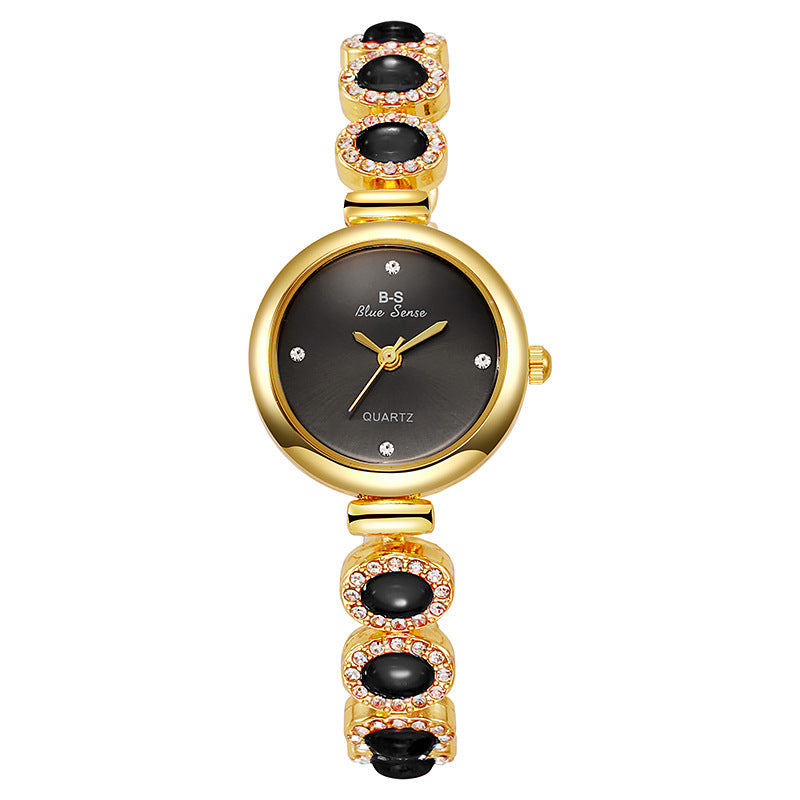 Women's Watch Fashion Trend Women's Bracelet Watch Round Dial Inlaid with Diamond Quartz Watch