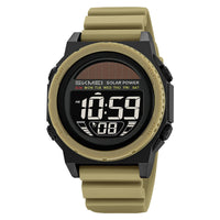 Thumbnail for Sport Watch Men Solar PU Strap Wristwatches Mens Chronograph Alarm 5Bar Waterproof