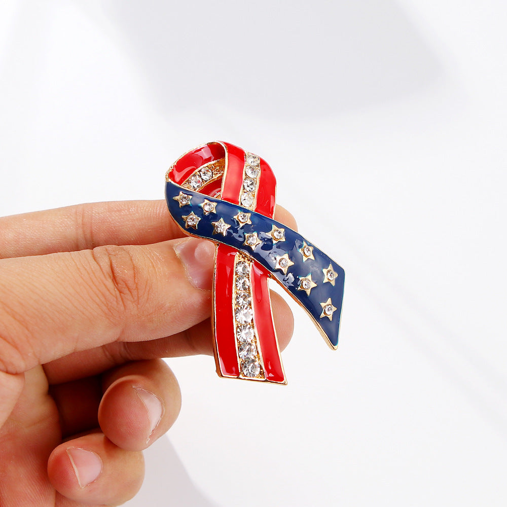 American Flag Scarf  Badge