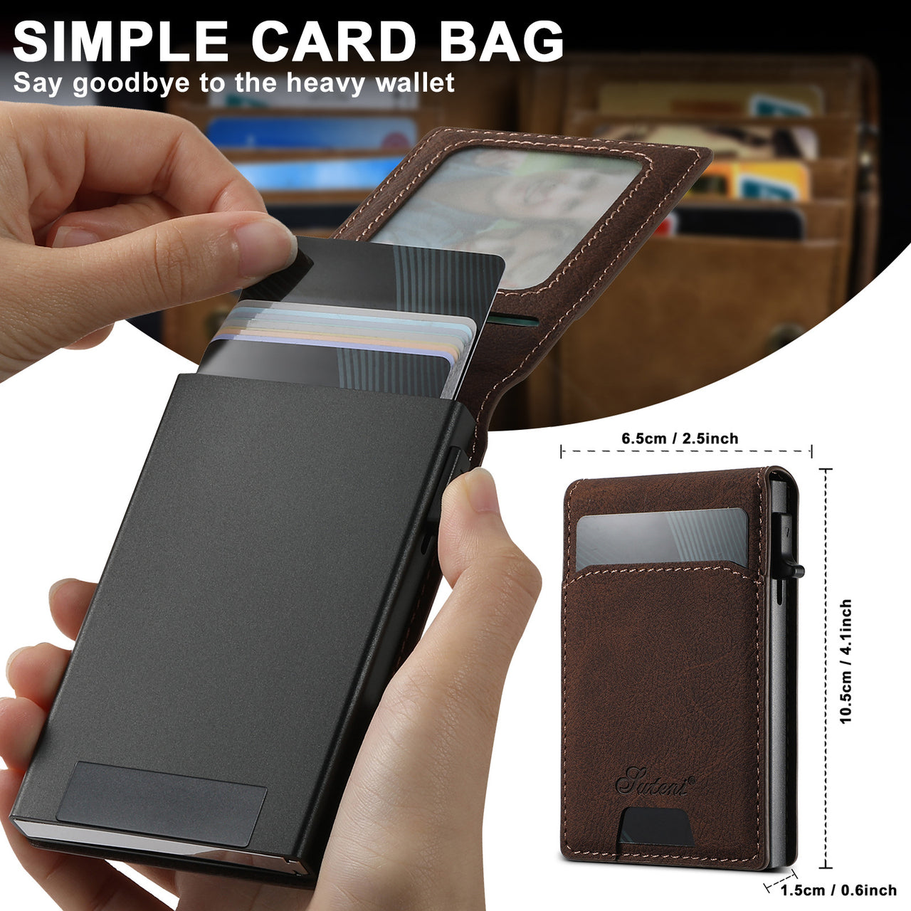 Magnetic Leather Case with Card Slot for Samsung S25/S24/S23/S22 Ultra