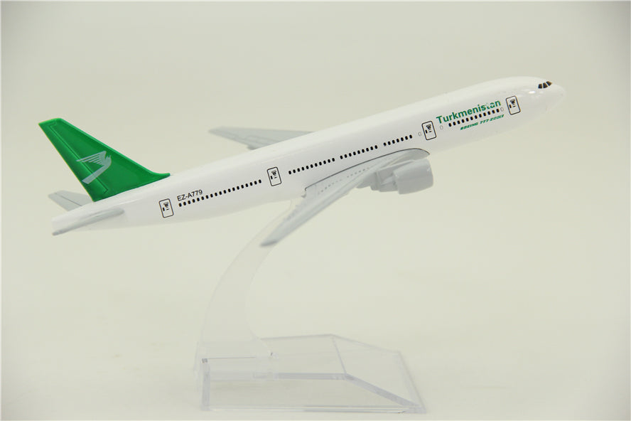 Turkmenistan Airlines Boeing 777 Airplane Model (16CM)