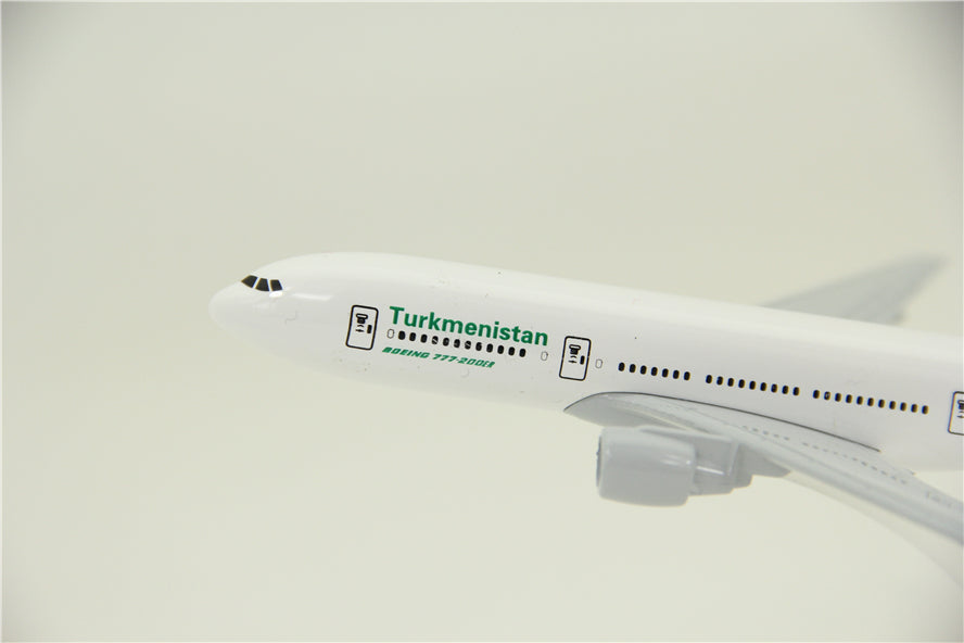 Turkmenistan Airlines Boeing 777 Airplane Model (16CM)