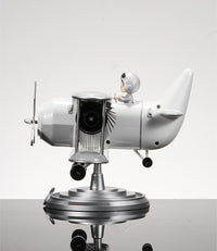 Thumbnail for Retro Airplane Style Battery Powered Silent Desk Alarm Clock