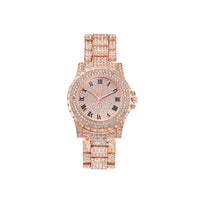 Thumbnail for Fashionable Ladies Quartz Watch Set with Diamonds Roman Dial round Versatile Watch