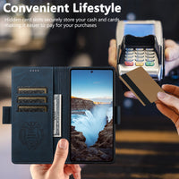 Thumbnail for Faux Leather Flip Case with Card Holder, Stand and Magnetic Button for Samsung Galaxy S25 Ultra