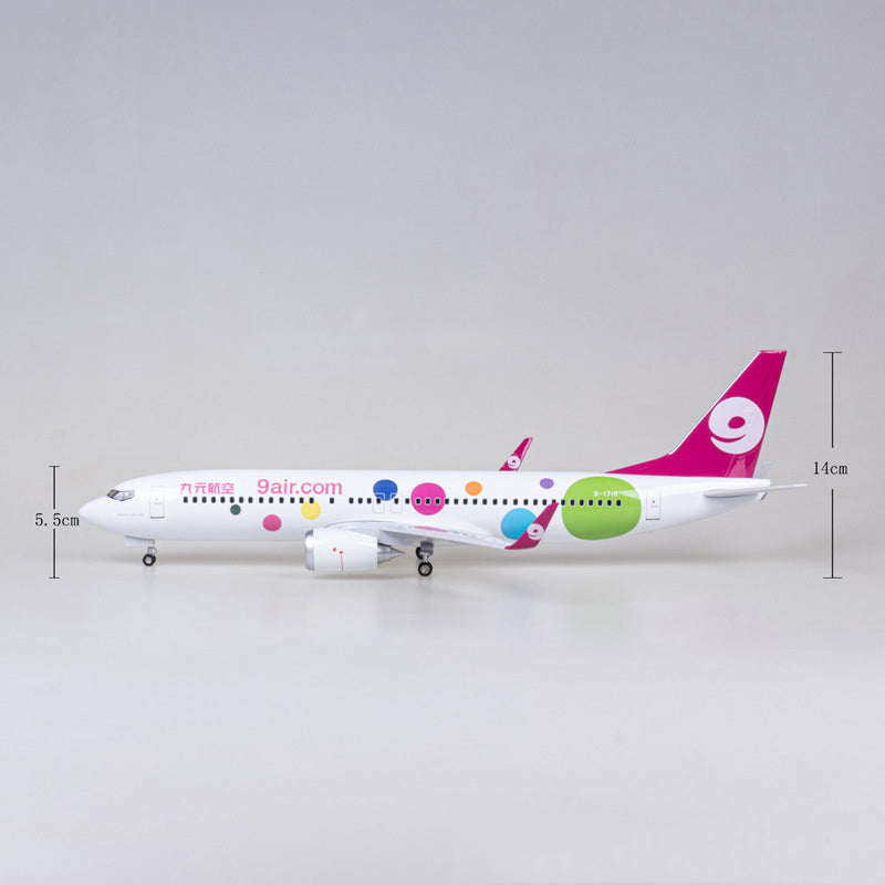9air Boeing 737-800 (Special Edition 47CM) Airplane Model
