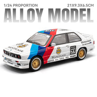Thumbnail for 1:24 BMW M3 Racing Latte Art Series Alloy Model with Sound-Light & Dust Cover Base