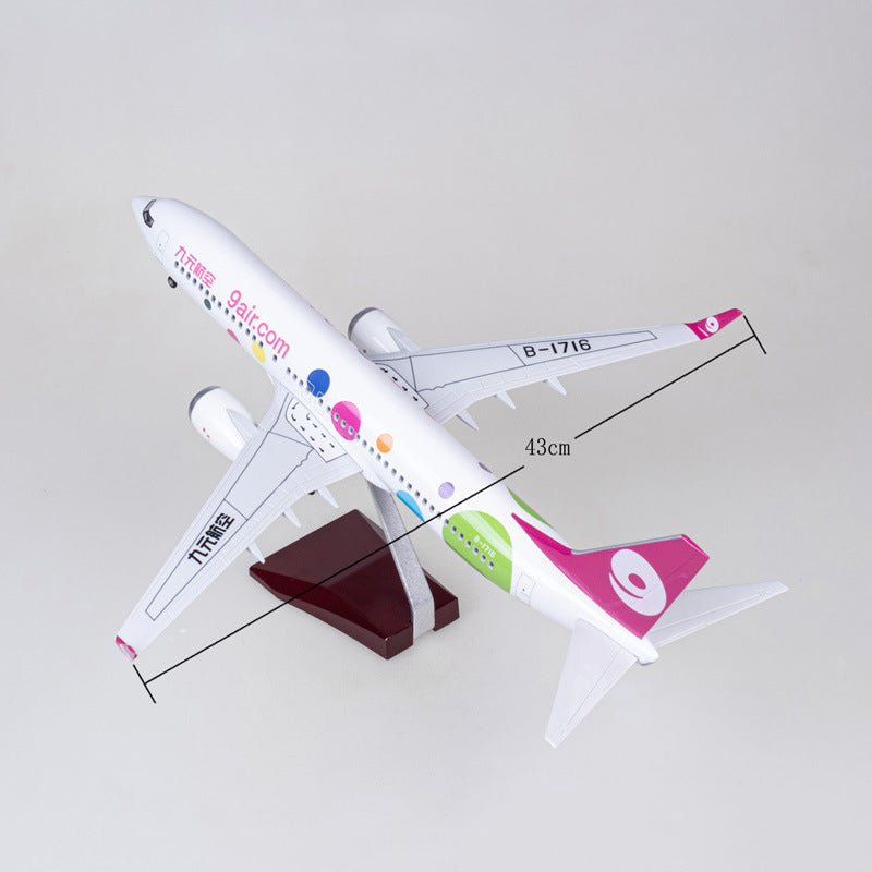 9air Boeing 737-800 (Special Edition 47CM) Airplane Model