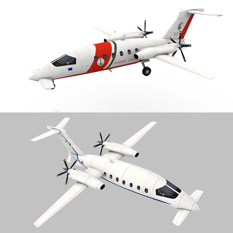 Piaggio Afandi P180 Private Aircraft Papercraft 3D Paper Model Stereo Handmade Drawings