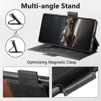 Thumbnail for Faux Leather Wireless Charging Card Holder Stand Wallet Magnetic Flip Cover Phone Case For Samsung Galaxy S25 Ultra