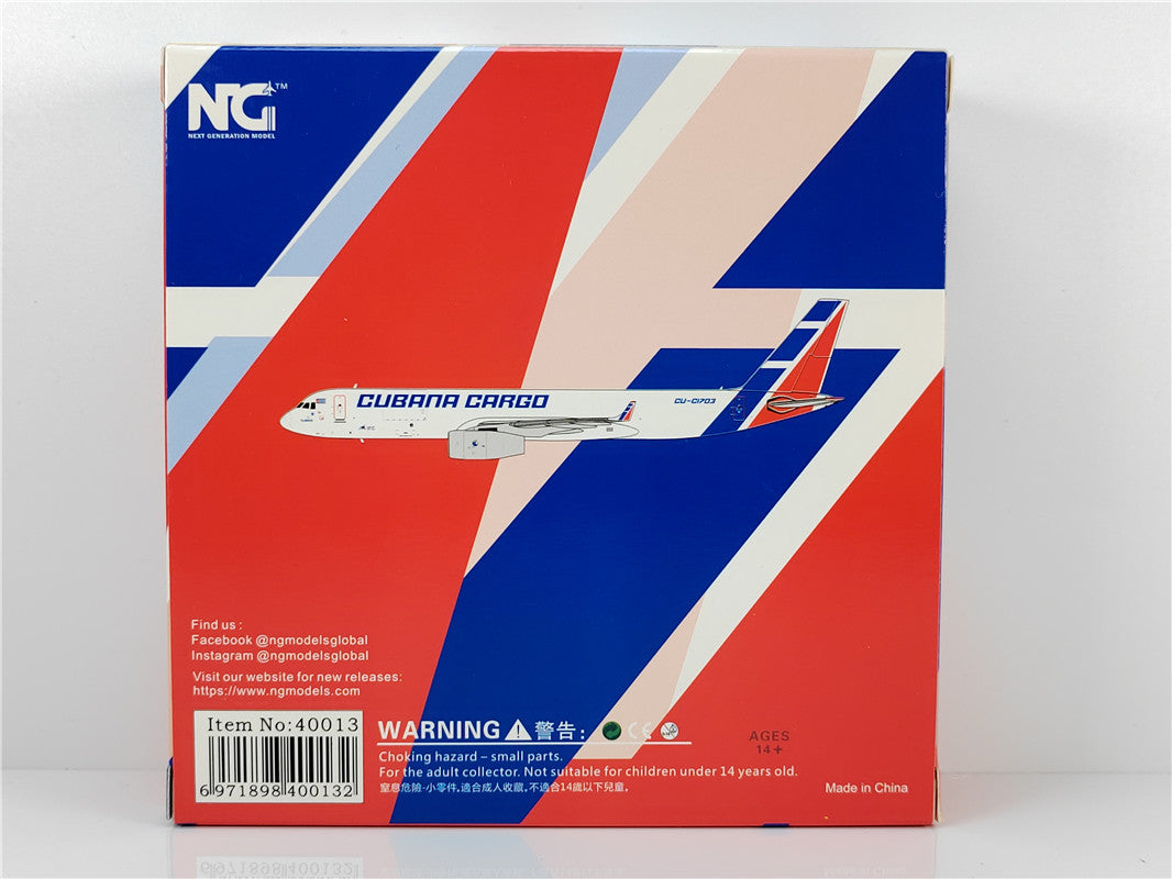 Cubana Tupolev  TU204 Tu-204-100E CU-T1701 Airplane Model (1/400 Scale)