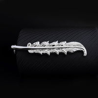 Thumbnail for Copper Silver Feather Shaped Tie Clip