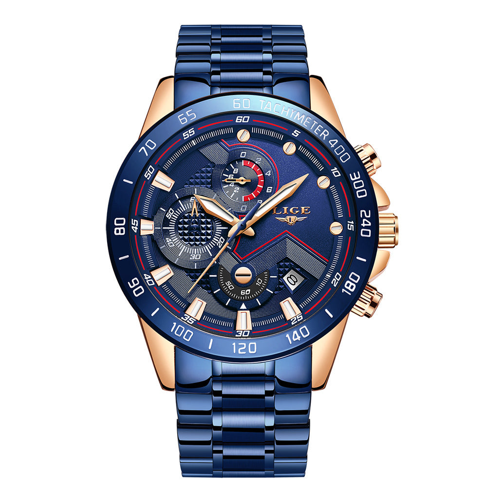 Quartz Fashion Stainless Steel Top Brand Luxury Sport Mens Watches