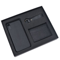 Thumbnail for Pebble Leather Phone Case For iPhone Keychain Card Holder Business Gift Set