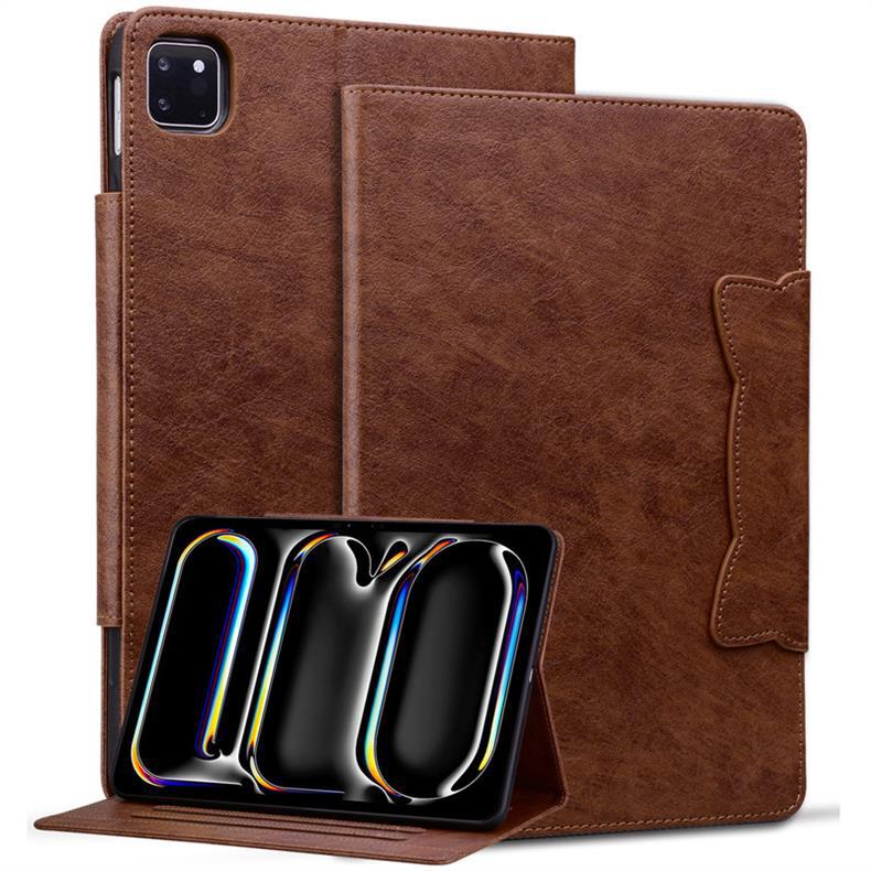 Custom Design Image Logo Folio Cover for iPad  with PU Leather & Soft TPU Back (Business Style)