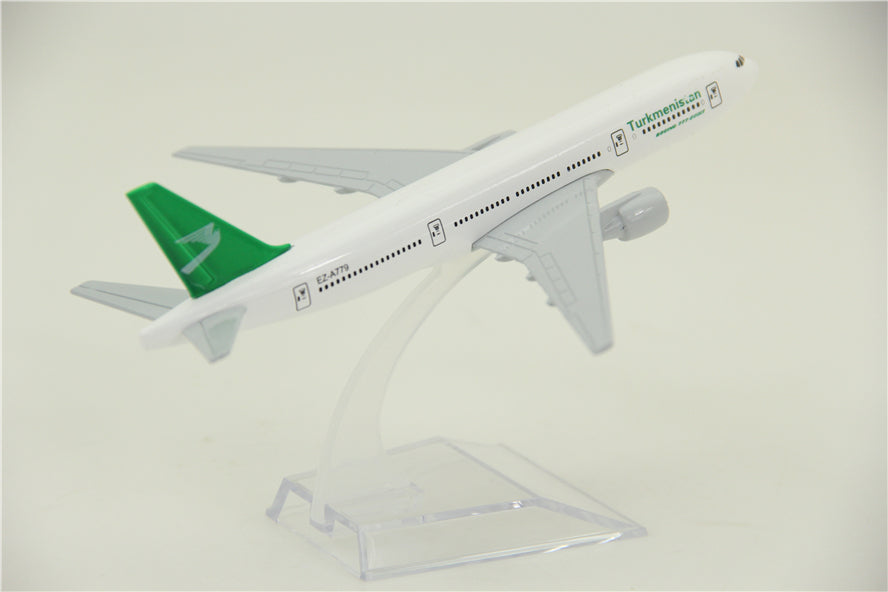 Turkmenistan Airlines Boeing 777 Airplane Model (16CM)