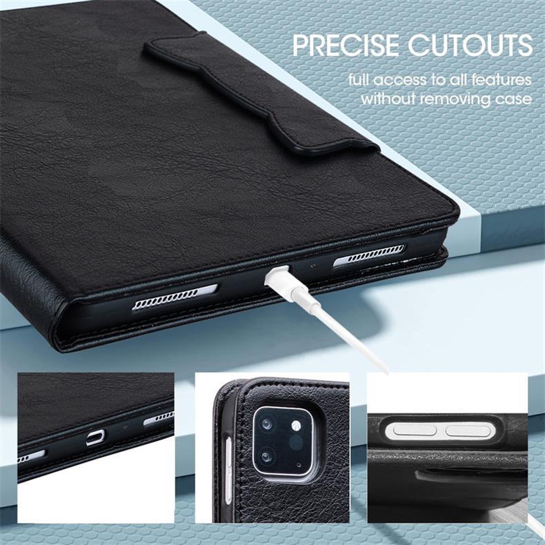 Folio Cover for iPad  with PU Leather & Soft TPU Back (Business Style)