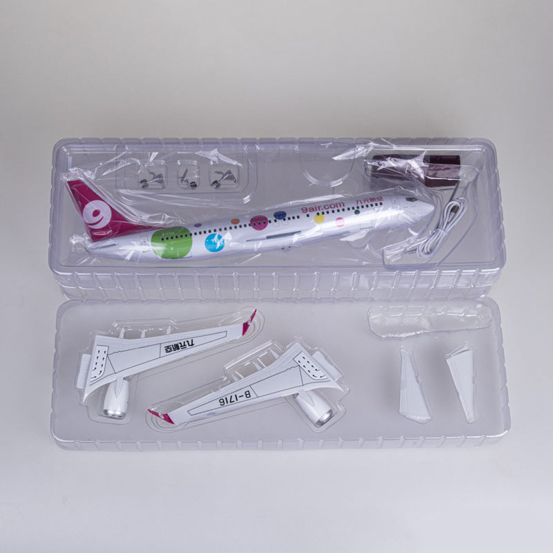 9air Boeing 737-800 (Special Edition 47CM) Airplane Model