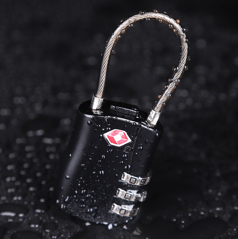 TSA Customs Code Lock for Travel Luggage Password Changeable Lock Contrast Color Design Padlock