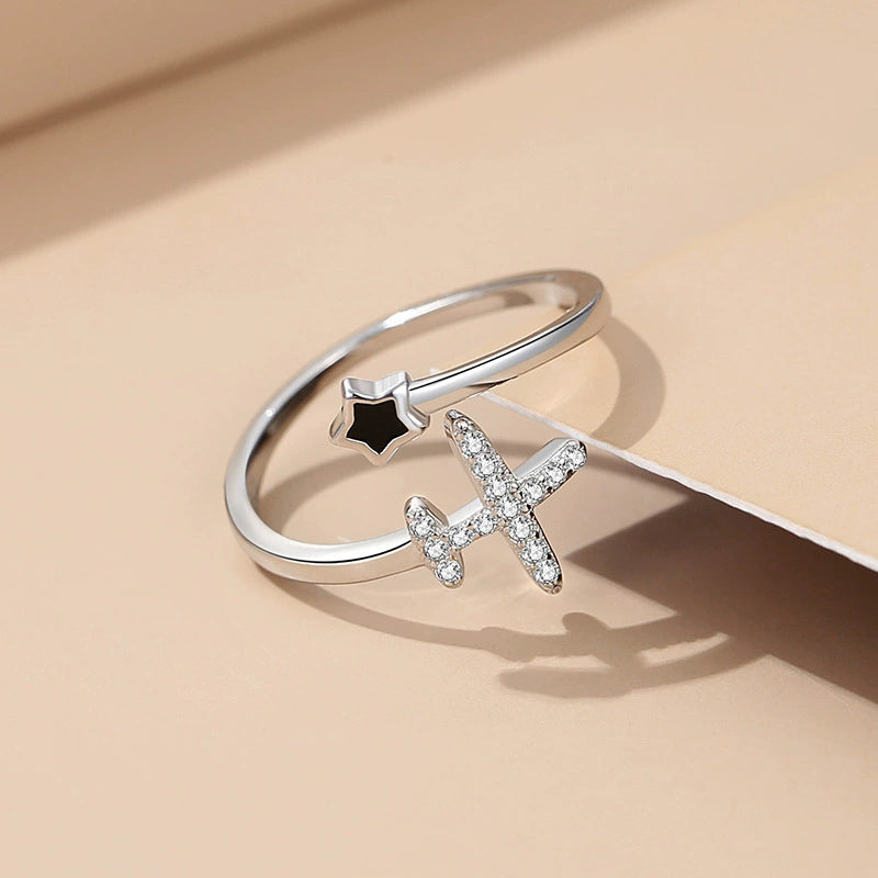 New Fashion & 925 Silver Stylish Airplane Ring
