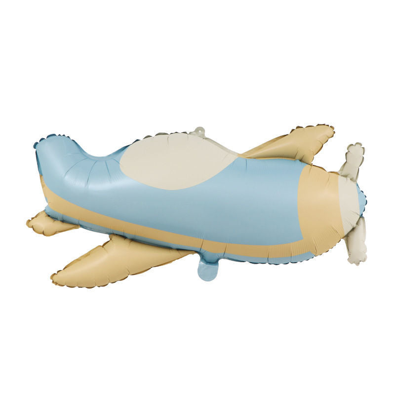 Matte Finish Airplane Balloon: Aluminum Foil Construction,  Aircraft Design for Decor